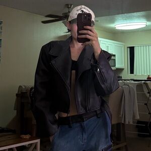 Lioness Black Leather Jacket